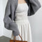 Touka Knitted Shrug Scarf - Gray